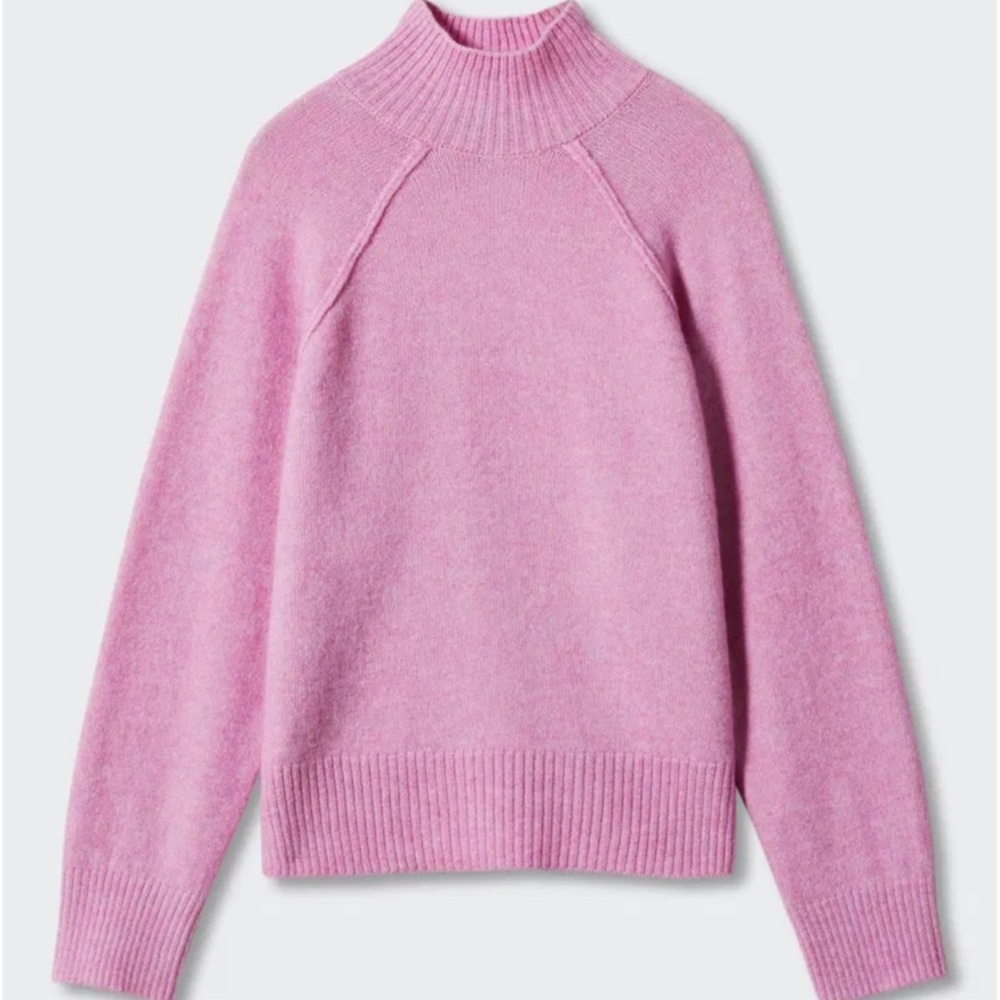 Mango Orange Turtleneck Sweater View 6
